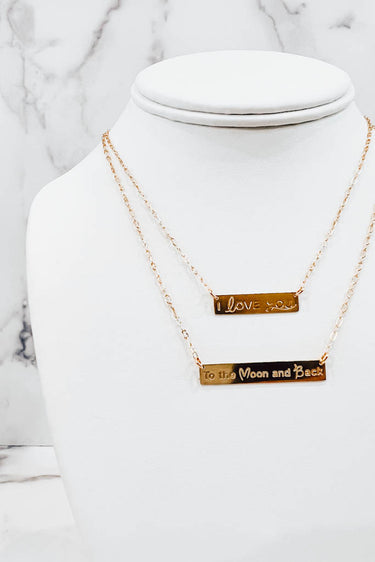 I Love You To The Moon + Back Necklaces